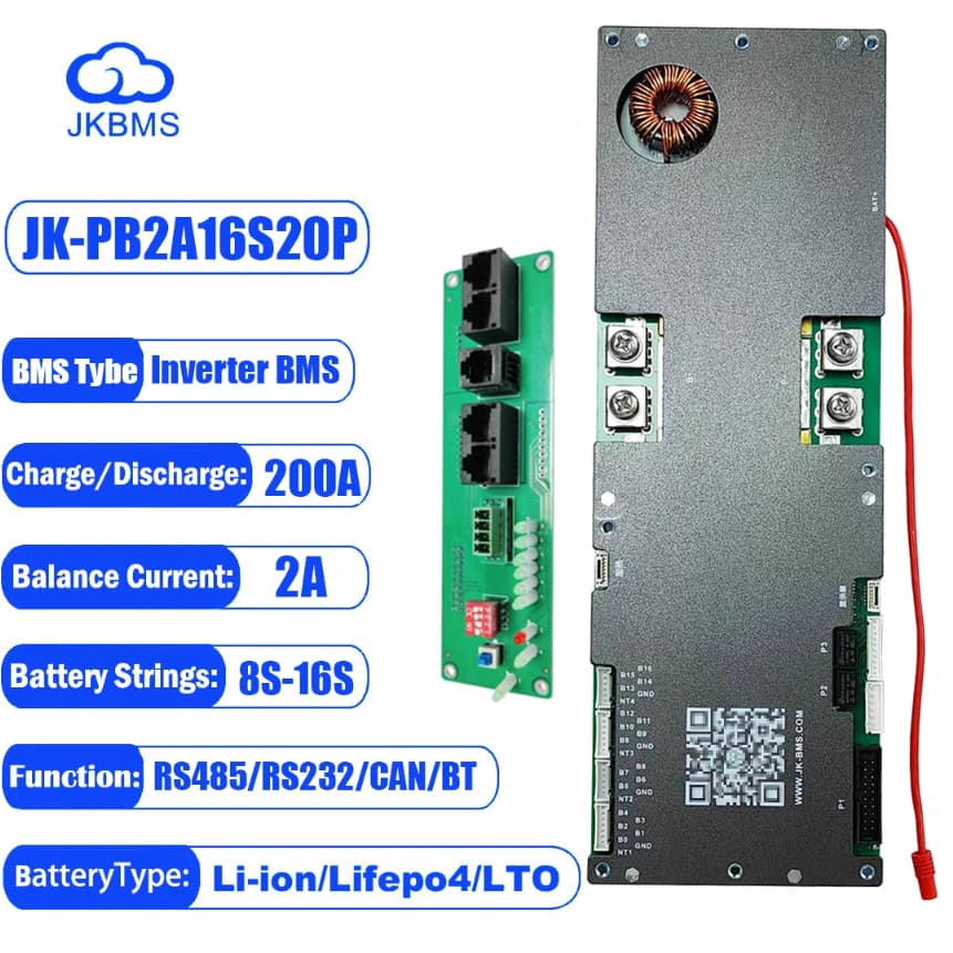 JK Inverter BMS 8S-16S 24V-48V lifepo4 100A-200A — JK BMS | Battery Master